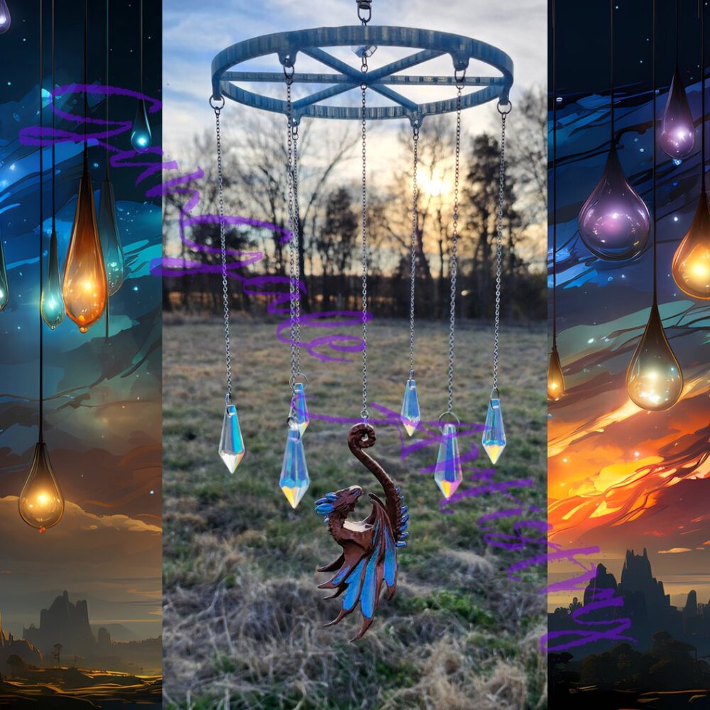 Handmade Sleeping Dragon Suncatcher